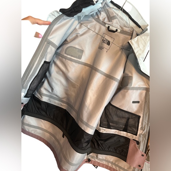 North Face M Dragline Jacket Ice Cap Blue Fawn Grey LARGE NWT - Picture 6 of 7